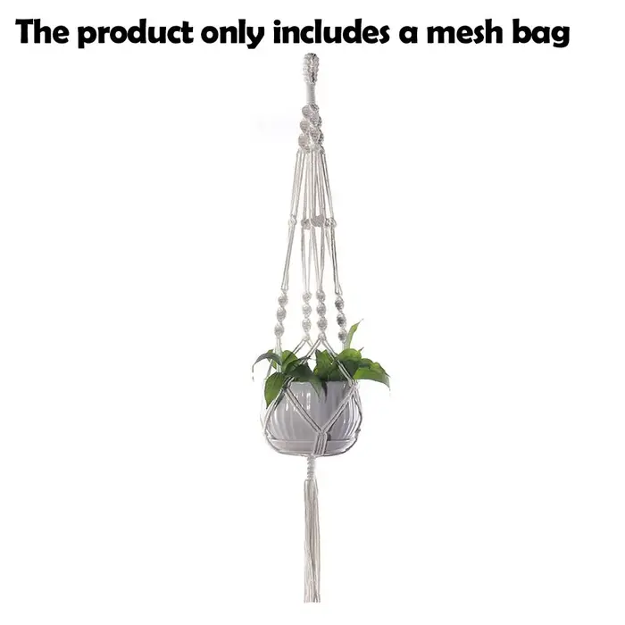 Support de plante en macramé fait main, panier suspendu en corde de coton, porte-pot de fleurs, déco