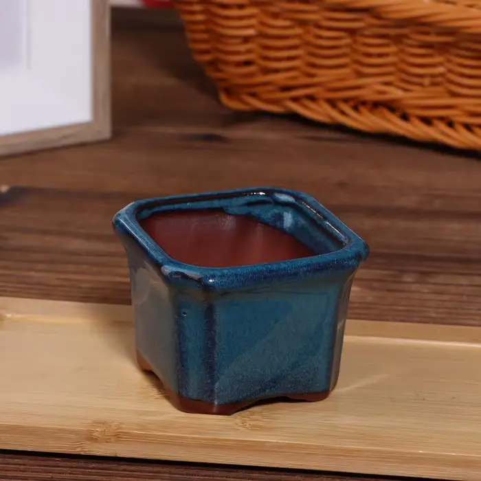 3 pots de plantes en céramique, mini jardinières au design mignon pour la décoration de bureau, de t