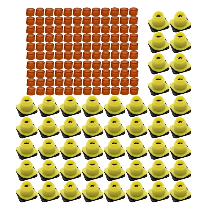 Tasse à cellules marron, 120 pièces, 50 pièces, capuchon de Base d'élevage de larves, outils, systèm