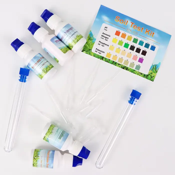 Kit de test de sol 4 en 1, solution pour mesurer le pH, le potassium, le phosphore et l'azote, kit d