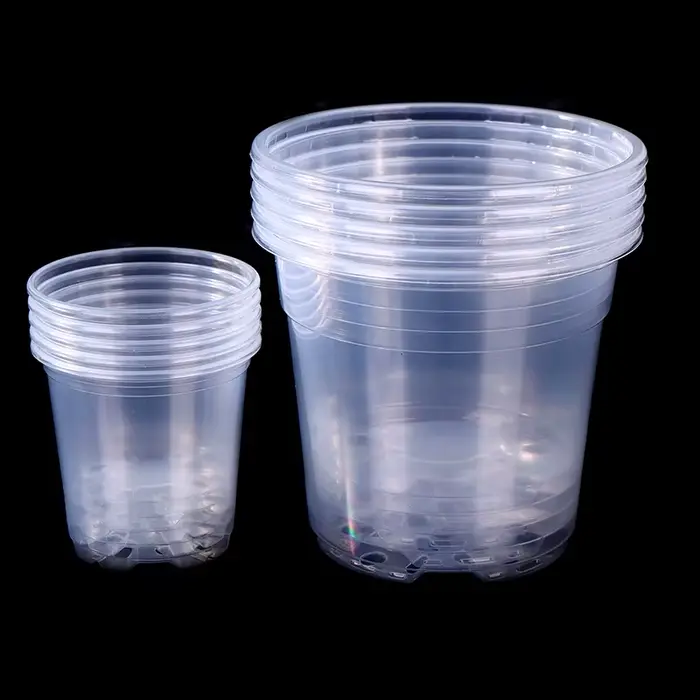 Pot de fleurs en plastique Transparent