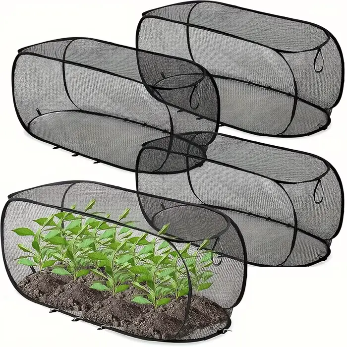 Housse de protection pliable et assemblable pour plantes, anti-insectes et pare-soleil, pour semis d