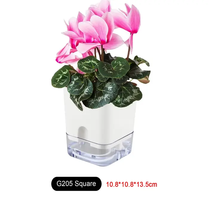 Pot de Fleurs Magnétique en Plastique Auto-Absorbant avec Corde de Coton, pour Plante Paresseuse à D