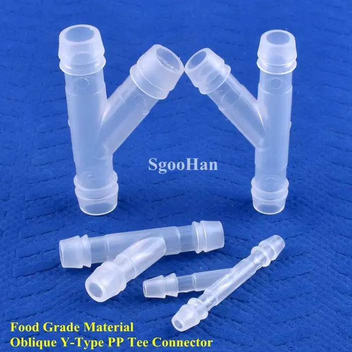Connecteur en T Oblique de Type Y PP de qualité alimentaire, 5 à 200 pièces, 4 à 18mm, inverseur de