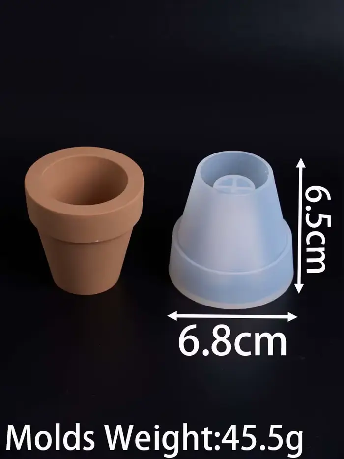 Moule en silicone pour pot rond en terre cuite, pour bougies DIY, pots, ornements, moules en plâtre 