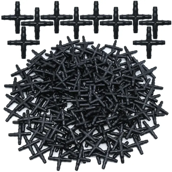 Connecteur barbelé droit croisé pour tuyau de 4/7mm, connecteur fileté de 1000 pouces, accessoires d