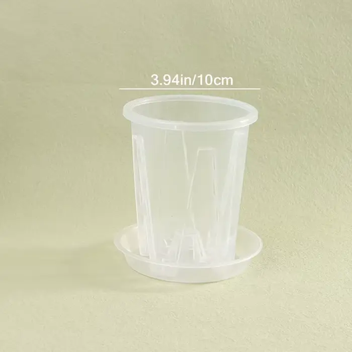 Pot de Fleur Transparent avec Escalade pour Plantation d'Orchidées Phalaenopsis, Contrôle des Racine