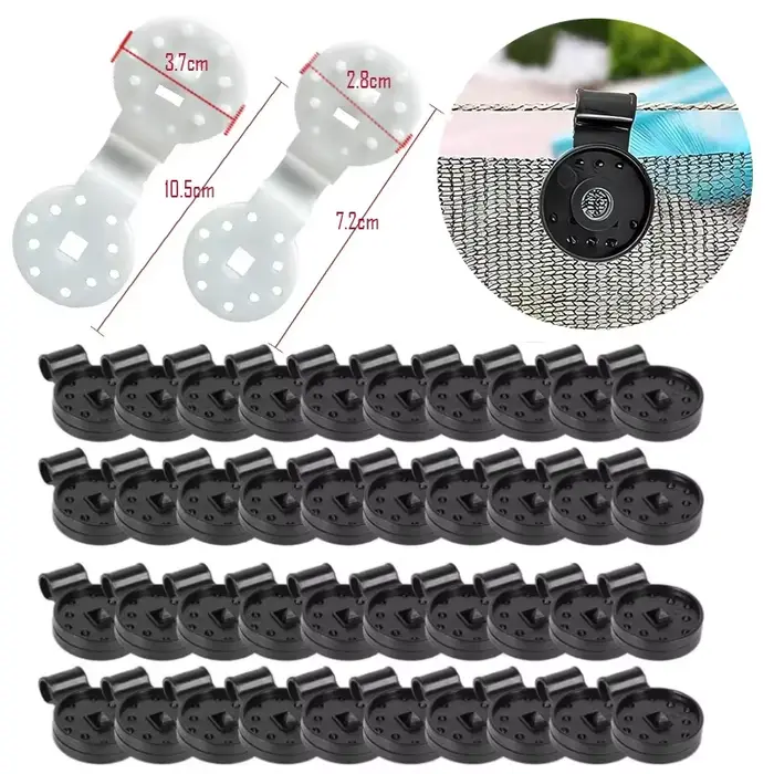 Clip de fixation pour filet pare-soleil, 10 à 100 pièces, Clip de fixation pour serre, tissu, pince 