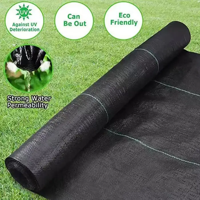 Tissu Anti-herbe agricole PP, barrière contre les mauvaises herbes de jardin, perméable, maille Anti