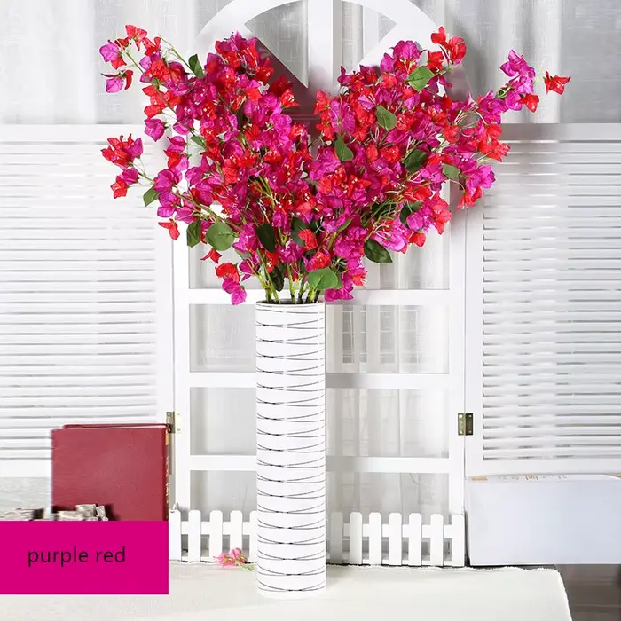 Fleur artificielle Bougainvillier en soie, fausse fleur pour décoration de mariage, maison, jardin, 