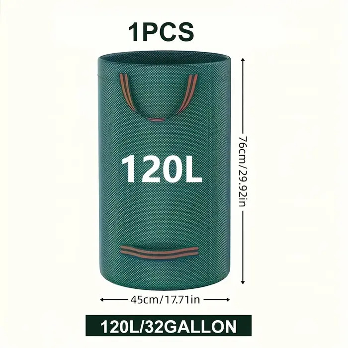 Sacs à déchets de jardin en PP robustes – Sacs à débris de cour réutilisables avec tissu industriel 